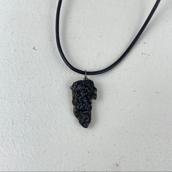 🚫SOLD🚫 NWOT Tektite Pendant Necklace Natural Ancient Stone Sterling Silver - Picture 6 of 16